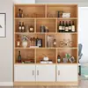 Armario de vino estante vitrina contra la pared sala de estar 2026 nuevo mueble lateral decorativo mueble vertical color madera maciza mueble pequeño para vino de celebridad de internet