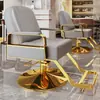 Silla de Salón Reclinable con Altura Ajustable para Cortes de Cabello, Giratoria y Adecuada para Teñido de Cabello, Hecha de Acero Inoxidable