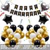 Set Combinado de Pancarta de Cumpleaños con Globo Perlado de Papel de Aluminio Color Oro Rosa Decoración de Fiesta Set de 39 Piezas