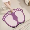 Alfombrilla de baño de tierra de diatomeas Footprint, alfombrilla de baño, alfombrilla absorbente y antideslizante para la entrada del inodoro, duradera y fácil de limpiar