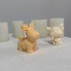 Molde de Silicona de Reno Navideño DIY 3D Animal Resina Difusor de Piedra Molde