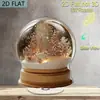 Impresión Plana Transfronteriza 2D Plano Rotación de 360 Grados Escena de Nieve Casa de Pingüinos Decoración de Escritorio Interior y Exterior Festival