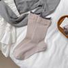 Calcetines delgados de algodón para primavera y verano, boca de burbuja, doble Luo Kou, calcetines de rizo, calcetines de tubo sin costuras para niños