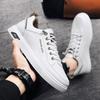 Zapatos Deportivos de Tablero para Hombre Zapatos Blancos de Moda Primavera y Otoño Zapatos de Hombre 2025 Nuevos Zapatos Casuales de Cuero para Hombre Primavera Transpirable