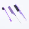 Peine de Peluquería de Cola Puntiaguda del Fabricante, Peine de Doble Cara, Peine de Cepillado de Tres Filas, Cepillo de Cepillado, Cepillo para Cejas, Herramienta de Maquillaje para el Cabello