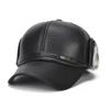 Gorra de cuero coreana de nueva moda para hombre, sombrero para el sol para personas de mediana edad y mayores, otoño e invierno, gorra de béisbol gruesa y cálida