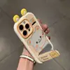 Soporte Oso de Mantequilla Adecuado para Funda de Teléfono Móvil Apple 17 Iphone16Pro Xiaomi Oppo Anticaída Funda de Cobertura Completa