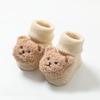 Meias de bebê recém-nascido grossas de outono e inverno, meias antiderrapantes para bebês, meias de chão para crianças com desenho de boneca