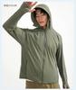 Roupa de proteção solar de seda gelo original para homens e mulheres, anti-ultravioleta, respirável, com chapéu grande removível, roupa de proteção solar, casaco feminino, atacado