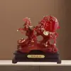 Adorno de Doble Caballo que Trae Fortuna, Artesanía del Caballo del Éxito del Zodiaco, Decoración Animal para Oficina, Hogar, Gabinete de Vino