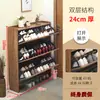 Zapatero Ultrafino 17cm Económico para Entrada del Hogar Multifuncional Montaje Sencillo Moderno Tapa abatible Zapatero Pequeño