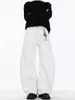 Fabricante Original Moda Harajuku Moderno Patchwork Plisado Hebilla Ajustable Scimitar Jeans Elegante Estilo Japonés Popular