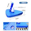 Cabezal Recogehojas Triangular Transparente con Cepillos Cabezal de Succión Máquina de Succión para Fondo de Piscina Grande Equipo de Limpieza