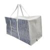 Suministro de fábrica bolsa tejida a mano a rayas bolsa compuesta de color bolsa de compras para ropa bolsa tejida de pp logo imprimible