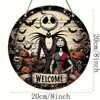 Amazon Mais Vendido Halloween Caveira Fantasma Teia de Aranha Placa de Porta de Madeira Pingente de Decoração de Casa de Madeira