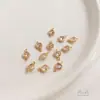 Pingente de Zircônia em Forma de Coração Geométrico Quadrado Redondo em Gota Banhado a Ouro 14K que Preserva a Cor Acessórios de Joalheria DIY