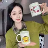 Taza de Dibujos Animados Lindos con Graffiti Taza de Agua para Estudiantes Regalo Promocional de Negocios Regalo de Cumpleaños Año Nuevo Graduación