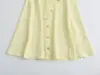 2024 Primavera estilo europeo y americano ropa de mujer nueva textura manga abullonada estilo mini vestido camisa 5432