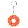 Llaveros de PVC de Donas de Chocolate de Colores Variados Decoraciones para Mochilas Amazon Aliexpress Repostería Postres Transfronterizo