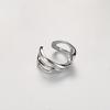E5229 Clip de oreja de línea sinuosa de plata esterlina S925 de estilo coreano de moda simple para mujer Clip de oreja hueco geométrico sin perforaciones