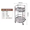 Carrito de Comedor Comercial KTV de Hotel de Tres Niveles de Acero Inoxidable y Vidrio Carrito para Bebidas Carrito de Entrega de Comida para Salones Privados de Restaurante Carrito de Mano para Pasteles