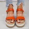 Modelo Nuevo 2026 en Stock Primavera/Verano Comercio Exterior Talla Grande Wish Sitio Independiente Tacón de Cuña Cuerda de Cáñamo Sandalias de Cuña para Mujer