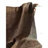 Tela de Gasa Color Marrón Oscuro Frito Textura Envejecida Retro Zen Algodón Lino Hanfu Ropa de Abrigo Tela de Diseñador