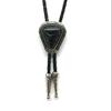 Corbata de Moño con Letra Triángulo Invertido Accesorios de Correa de Cuero para Hombres y Mujeres Misma Joyería Negro y Blanco Plata Brillante de Moda p Hogar