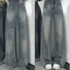 Jeans Rectos Estilo Americano Retro para Mujer Otoño Nuevo Tallas Grandes MM Cintura Alta Sueltos Adelgazantes Pantalones Anchos Estilo Perezoso