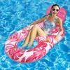 Piscina Transfronteriza Pvc Inflable Fila Flotante Plegable Agua Hoja de Arce Hamaca Adulto Silla Lounge de Entretenimiento Cama Flotante Fila Flotante