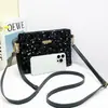 Bolsa de Ombro Pu com Lantejoulas Estilo Novo Primavera 2026 Estilo Casual Quadrada Horizontal Tamanho Médio Zíper Bolsa para Celular Bolsa Transversal Bolsa Feminina