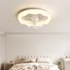 Luminária de ventilador de teto redonda simples a energia eólica grande para quarto infantil, quarto e escritório, com oscilação de 360 graus