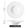 Sombrero de Paja Cerámico de Sentido Avanzado Plato para Sopa Hilo Simple Plato Profundo Comercial Plato Ovni Plato Salah Pagatti Vajilla de Restaurante Occidental