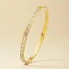 Pulseras Populares Europeas y Americanas de Acero de Titanio para Mujer, Pulseras de Acero Inoxidable, Pulseras Incrustadas con Diamantes, No se Desvanecen, Joyería de Mano Completamente Diamantada al por Mayor