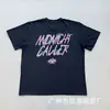 Camiseta de Manga Corta con Estampado de Letras Hip-Hop Americano Synaworld para Hombre, Top Casual Holgado de Cuello Redondo Estilo Europeo y Americano, Verano