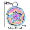 Accesorios de estrella de mar de acero inoxidable transfronterizos europeos y americanos, accesorios de nicho de lujo ligeros, bricolaje, galvanoplastia al vacío de 18 k