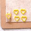 Accesorios para Uñas con Forma de Estrella de Cinco Puntas Color Macarrón Hueco Dopamina Lindos Accesorios de Uñas Usables de Resina con Forma de Corazón en Tres Dimensiones