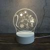 Fabricante Luz Nocturna 3D Creativa Lámpara de Mesa Pequeña Regalo de Navidad Regalo para Evento Base de Placa Acrílica Venta al por Mayor