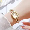 Reloj de pulsera cuadrado incrustado con diamantes para mujer, moderno y a la moda, diseño de nicho, simple y exquisito, con un toque de alta gama, estilo Chanel, en stock