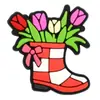 Nueva Serie de Picnic de Primavera Hebilla de Zapato Zuecos Zapato Flor Cruzada Comercio Electrónico Transfronterizo Caucho Suave de PVC Accesorios Decorativos Desmontables