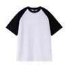 Camiseta raglán pesada de marca de moda con patrón impreso personalizado a juego de colores de manga corta para parejas, impresión de ropa grupal con logotipo exclusivo DIY