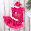 Ropa de bebé nueva transfronteriza, mono sin mangas con estampado de helado para recién nacidos, falda corta, traje para niños