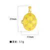 Design de Nicho Transfronteiriço Europeu e Americano Moda Criativa de Ponta Caixa de Fotos com Gota de Óleo Colorida Pingente de Colar Banhado a Cobre Dourado para Mulheres