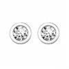Aretes de botón de plata pura S999 con aguja y circonita de diamante redondo, sensación de lujo ligero y alta gama, aretes de nicho de moda para hombre, nuevo modelo de verano 2026