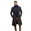 Novo Casaco de Lã Masculino para Comércio Exterior, Estilo Coreano, Cor Sólida, Casual, Simples, Trançado de Botão Único Atacado
