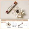 Portainciensos de Cerámica Artesanal Tradicional con Forma de Flor de Loto Bandeja Difusor de Aroma de Alta Gama Quemador de Incienso Adorno Decorativo