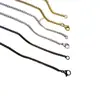 Cadena de Perlas Cuadrada de Acero Inoxidable Transfronteriza Accesorios de Joyería DIY para Hombres Cadena Base para Collar Cadena de Caja Electrochapada en Oro de 18K Venta al por Mayor