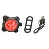 Bicicleta transfronteiriça USB carregando lanterna traseira LED luz redonda de gema luz de aviso piscando luz de ciclismo equipamento de ciclismo