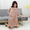 Fabricante en Stock Venta al por Mayor Falda de Baño Versátil Terciopelo Coral Suave y Absorbente Uso Doméstico Toalla de Baño Portátil para Adulto Femenino Falda de Baño con Tirantes