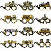 Nuevas Gafas Decorativas para Fiesta de Año Nuevo 2027, Accesorios Divertidos para Fotos de Fiesta de Nochevieja, Disfraz de Gafas de Papel